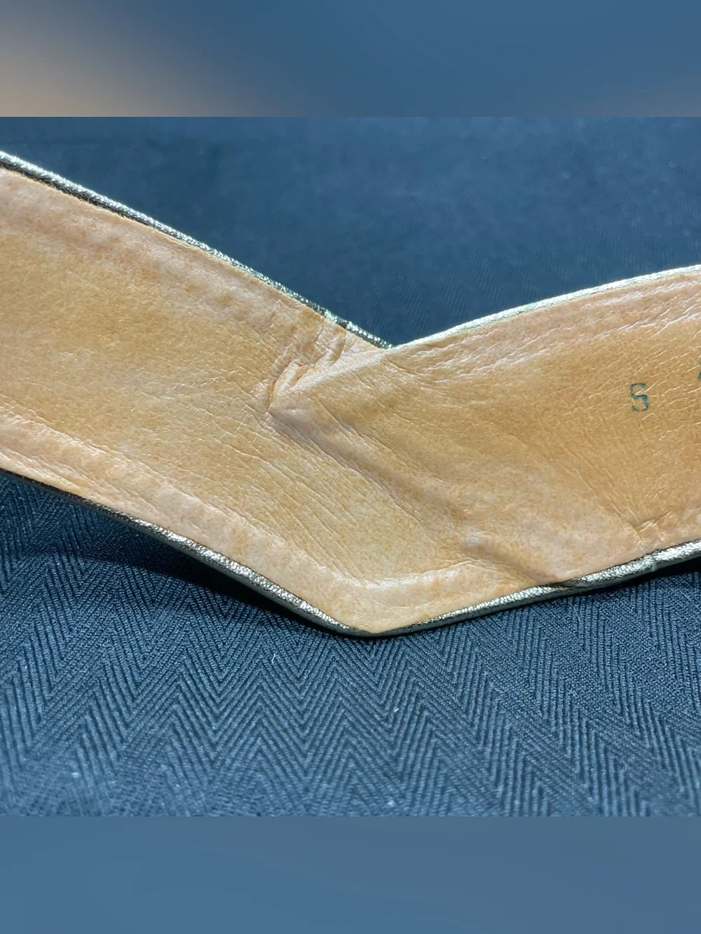 Anne Klein cream leather